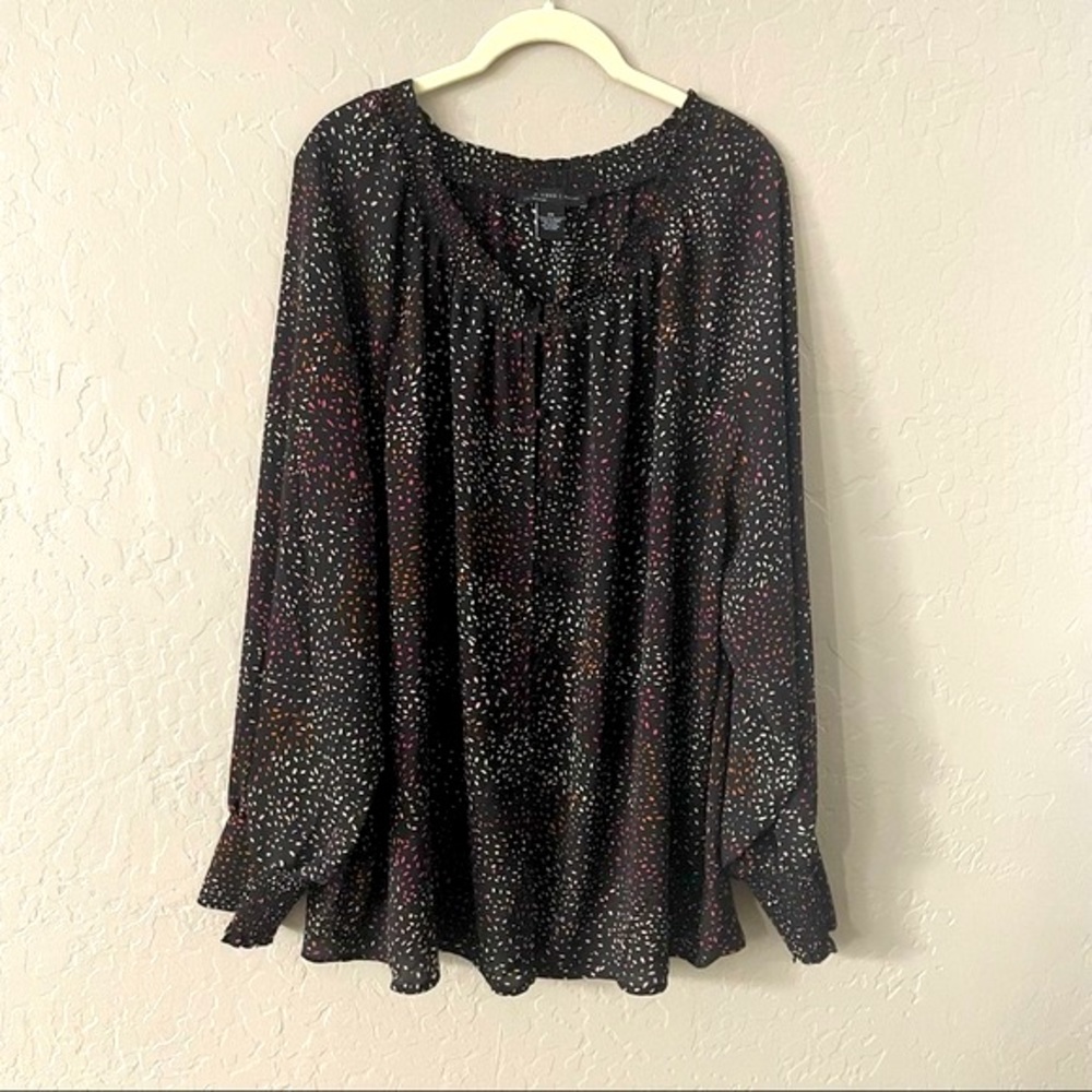 Joan Vass Long Sleeve Plus Size 2X Blouse